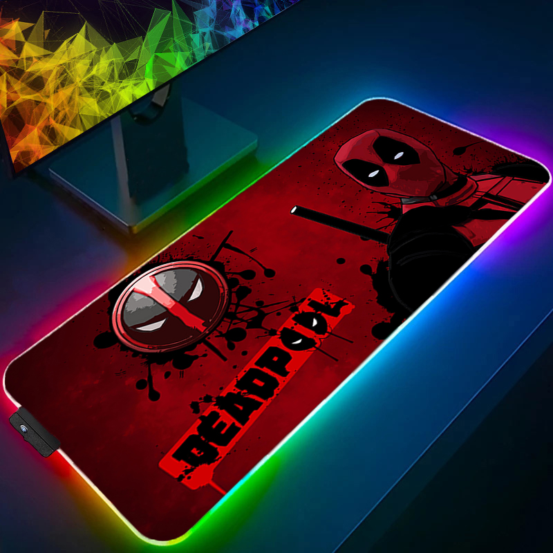 Gaming Accessories For Gaming Desk - LED Mouse Pad Gaming Backlight Lock