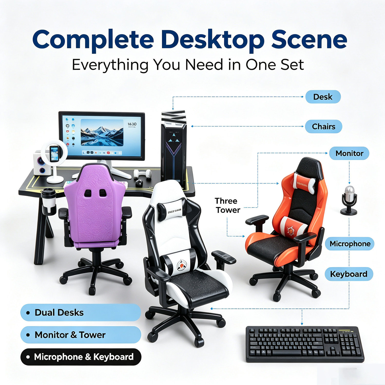 Mini Gaming Desk & Chair Set,  - огляд і ціна Gaming Accessories For 8 Year Old